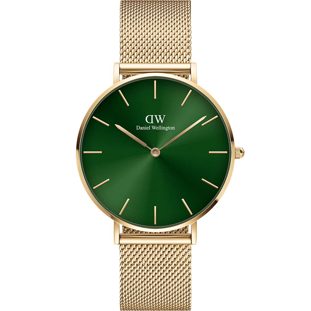 Daniel Wellington 36mm Petite Emerald Gold Stainless Steel Mesh Watch DW00100481
