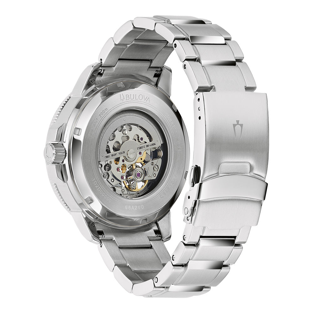 Bulova 96A290 Automatic Marine Star Watch with 21 Jewels and 200M Water Resistance
