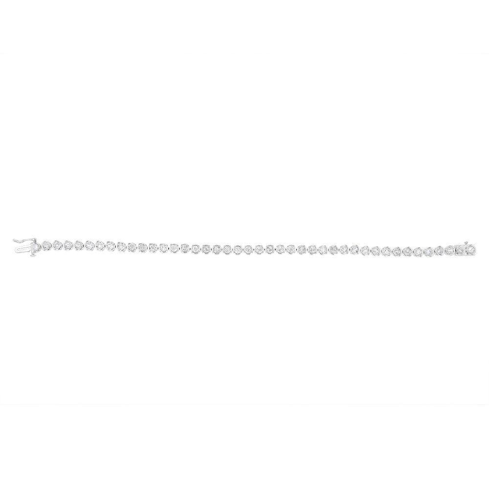 Exquisite 1 Carat Diamond Bracelet Crafted in 10ct White Gold