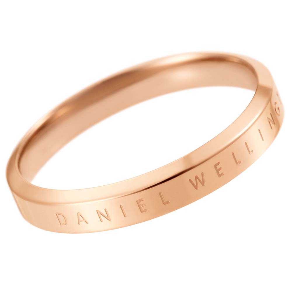 Daniel Wellington Elegant Rose Gold Plated Stainless Steel Classic Ring in Size N