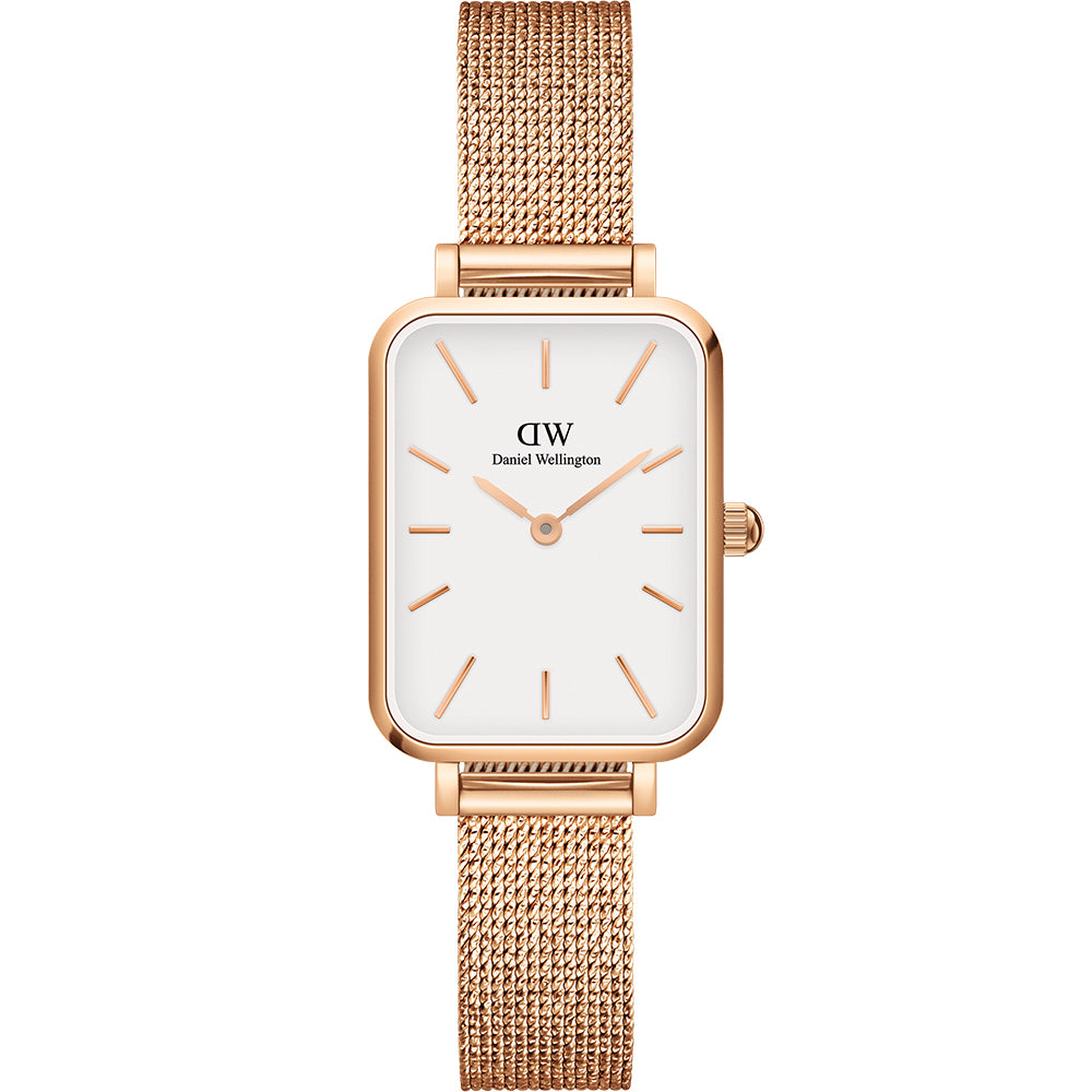 Daniel Wellington Quadro Pressed Melrose Luxury Rose Gold Plated Stainless Steel Men's and Women's Watch DW00100431