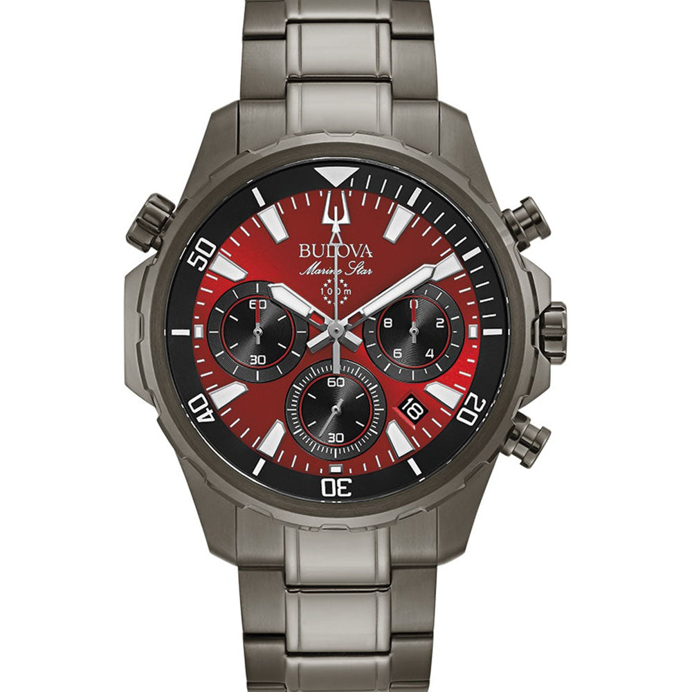 Bulova Mens 98B350 Marine Star Chronograph Wristwatch for Stylish Gentlemen
