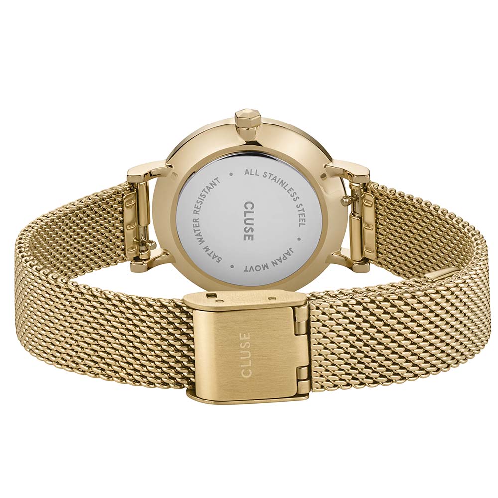 Stylish Cluse Gold-Tone Mesh Strap Women's Wristwatch - CW0101211001