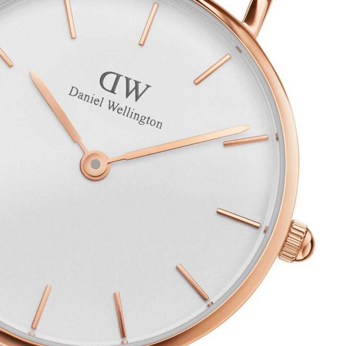 Daniel Wellington Classic Petite Melrose Ladies' Watch - DW00100219 with Eggshell White Dial and Rose Gold Mesh Strap