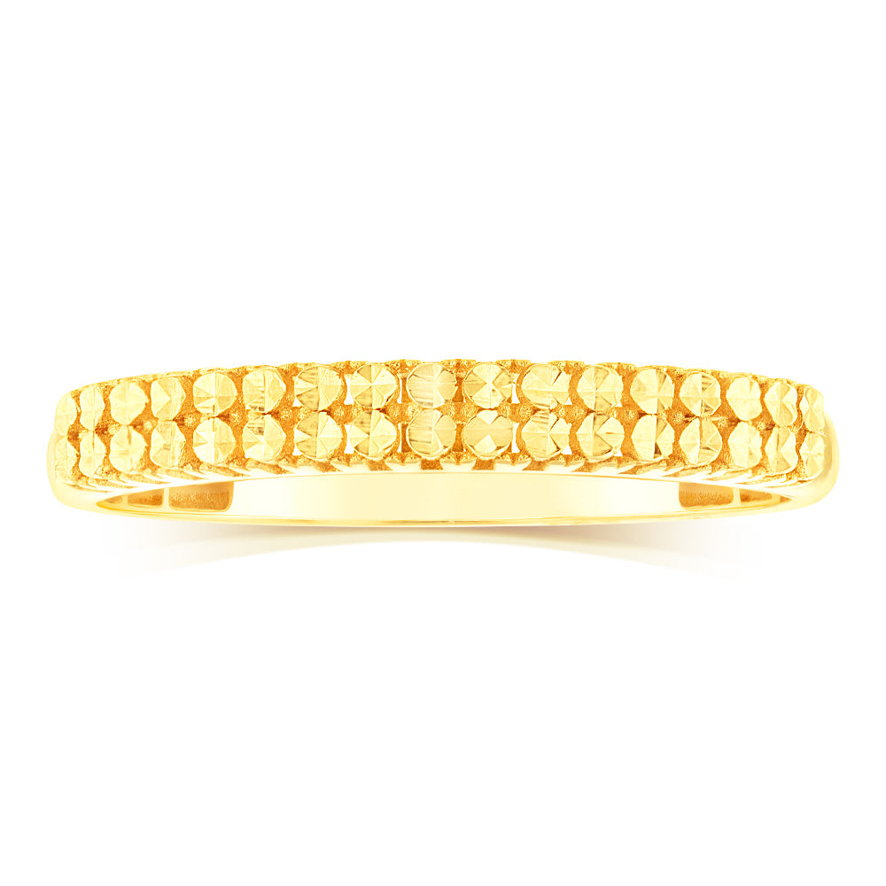 Exquisite 9ct Yellow Gold Ring for Timeless Elegance