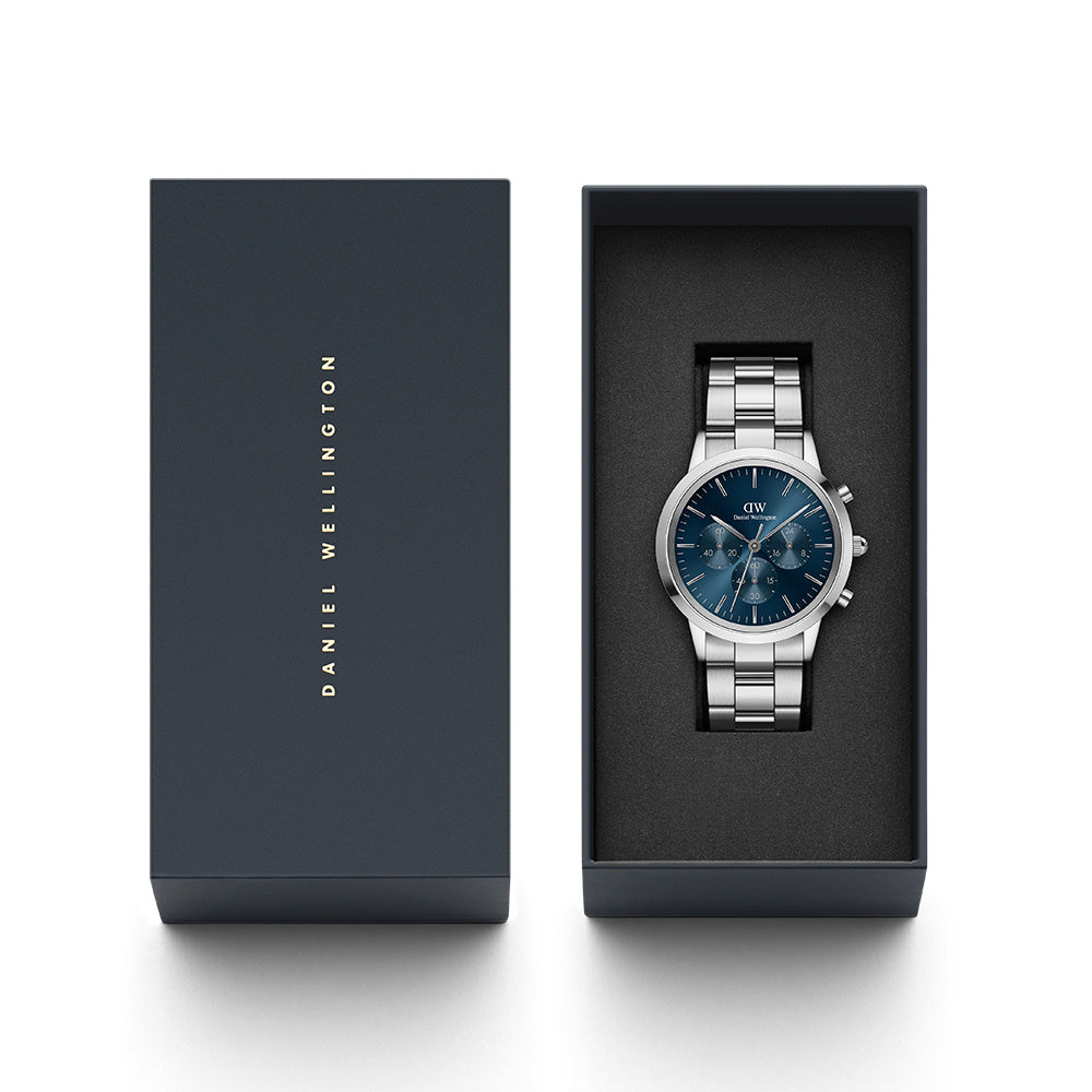 Daniel Wellington Men's Iconic Link Chronograph Watch Model DW00100644