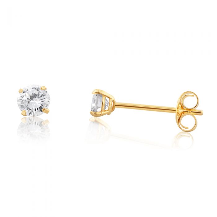 Stunning 1/4 Carat Diamond Stud Earrings in 14ct Yellow Gold