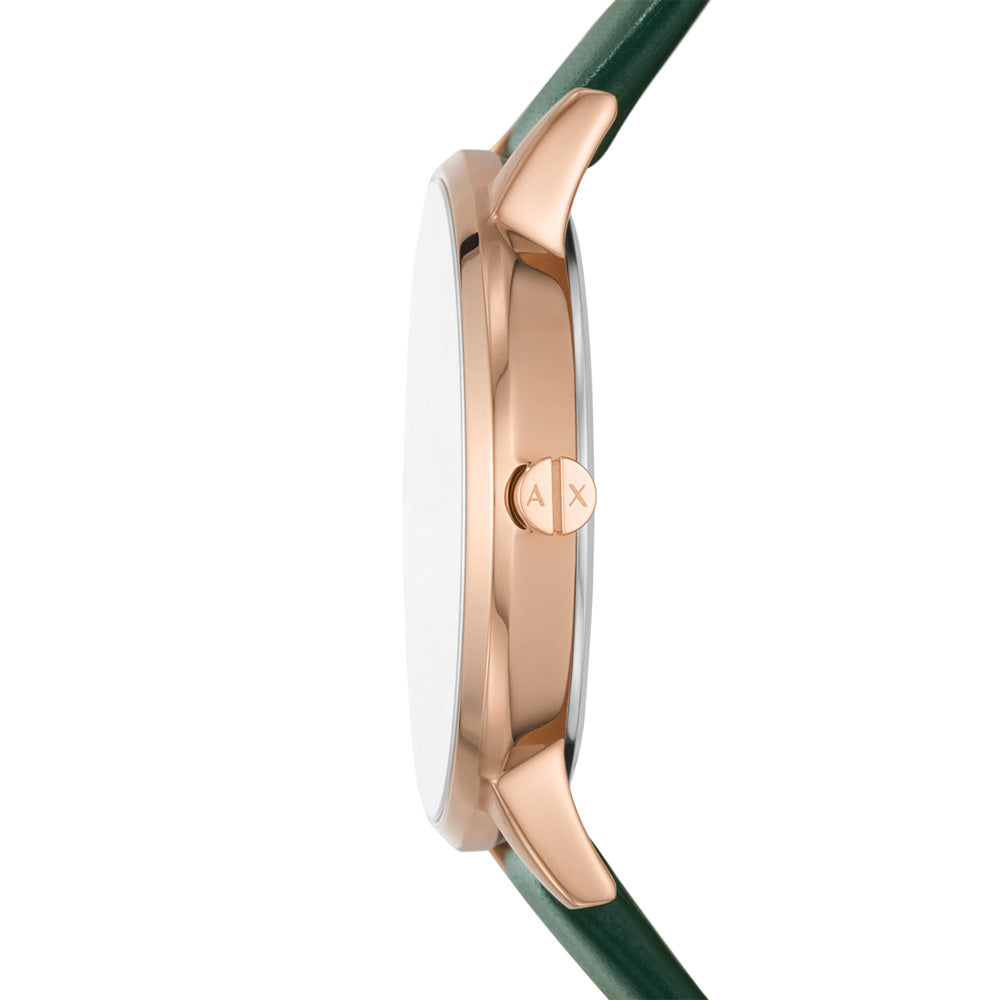 Stylish Armani Exchange AX5577 Lola Women's Green Leather Wristwatch