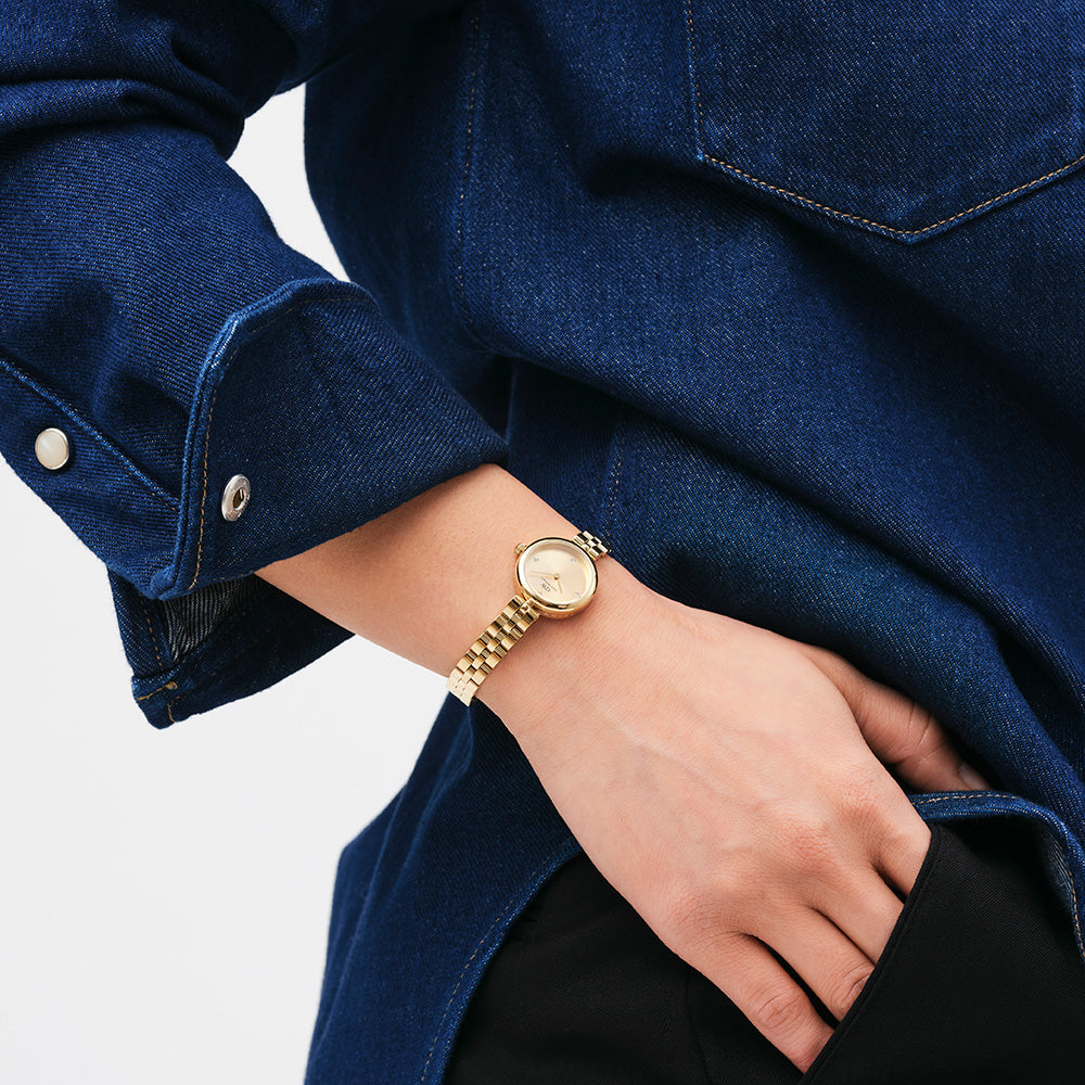 Daniel Wellington Elan Link Unitone Gold Men's and Women's Luxury Wristwatch DW00100718
