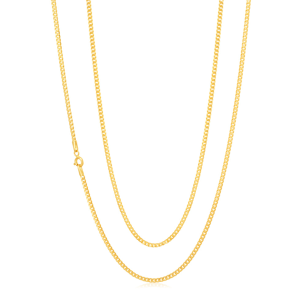 60cm 9ct Yellow Gold Filled Sturdy 60 Gauge Curb Chain