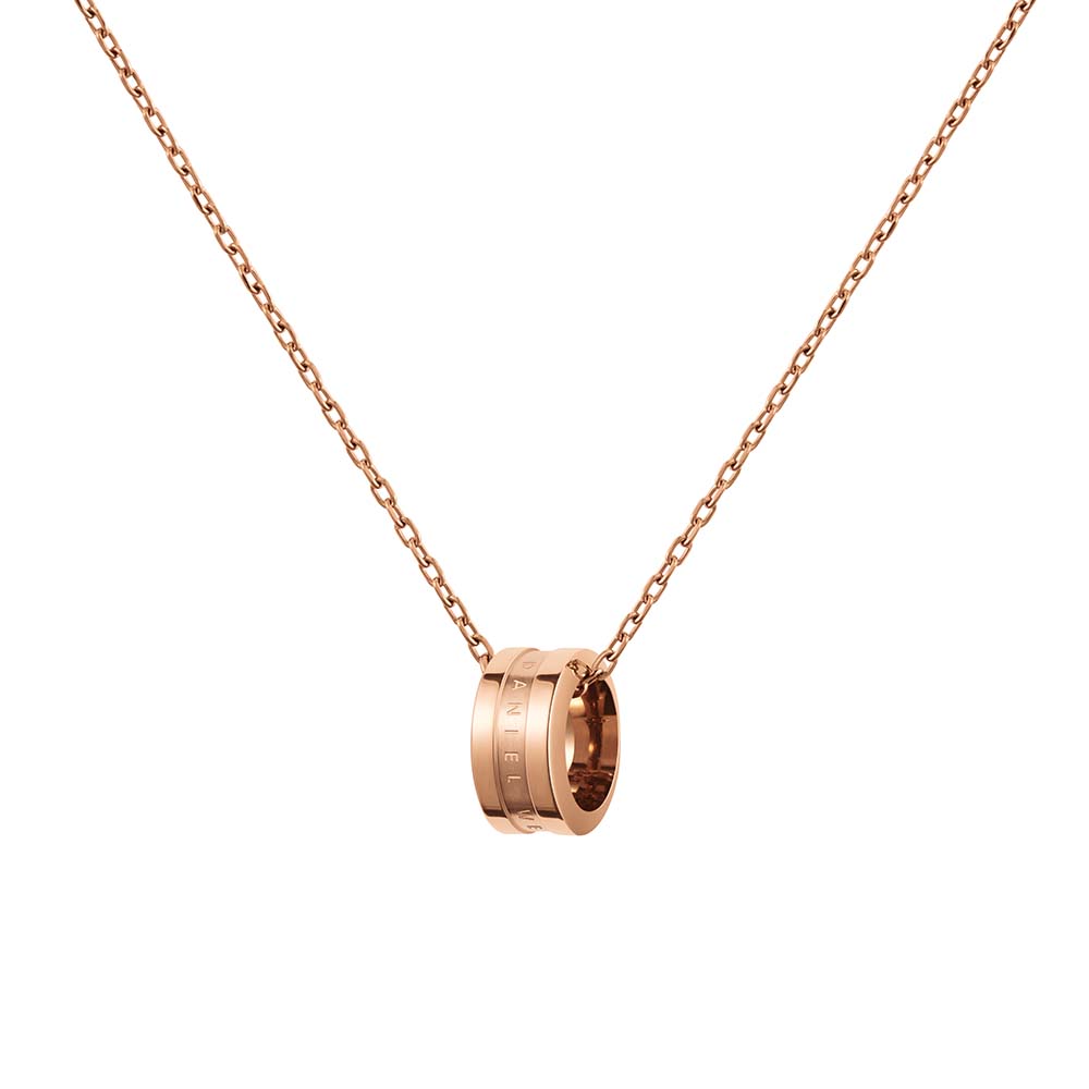 Daniel Wellington Rose Gold Plated Stainless Steel Elan Chain Necklace for Daily Wear