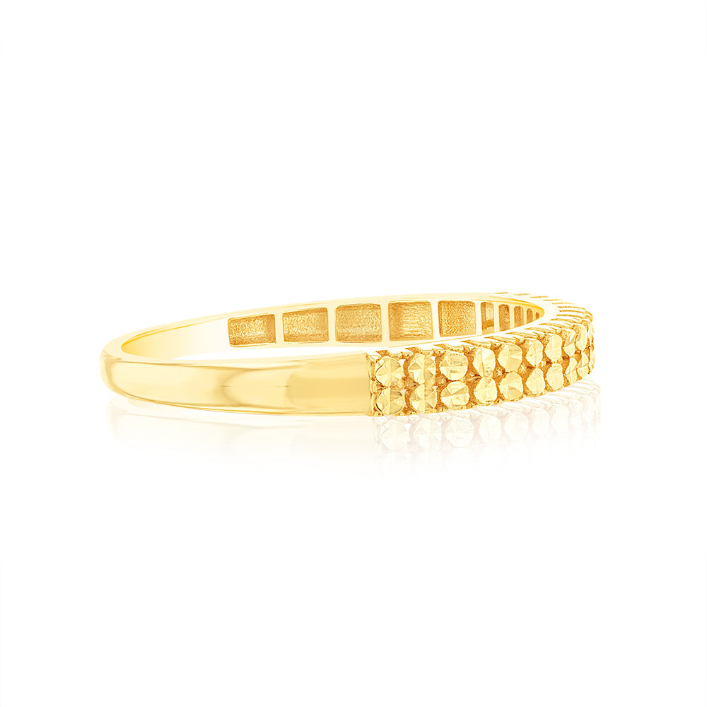 Exquisite 9ct Yellow Gold Ring for Timeless Elegance