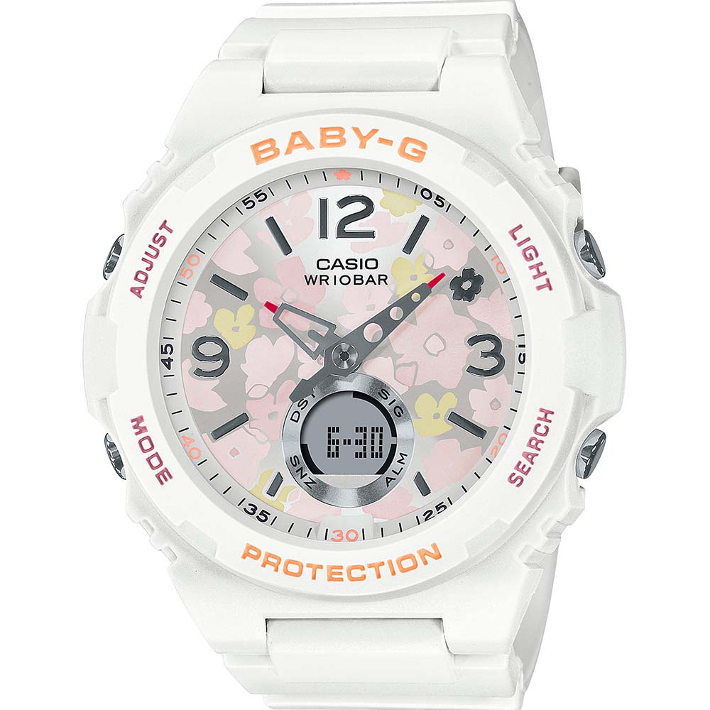 Baby-G Women's BGA-260FL-7A Watch with Beautiful Wildflower Dial