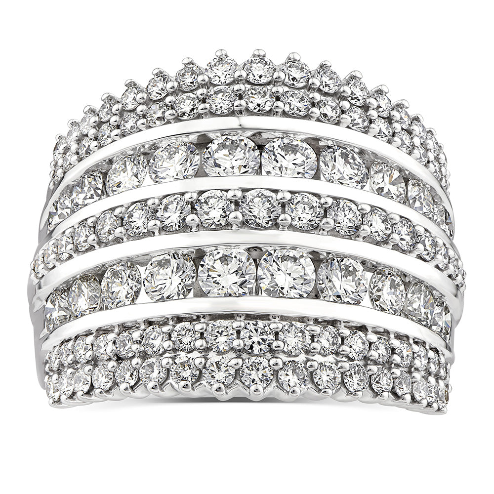 Stunning 10-Carat White Gold Luminescent Laboratory-Grown 2.45-Carat Diamond Engagement Ring in Size N½