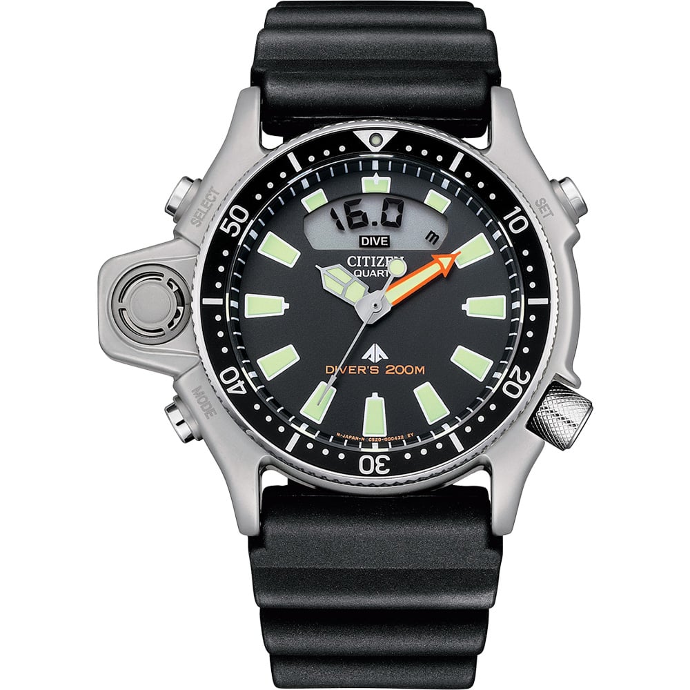 Citizen Promaster JP2000-08E: Durable Stainless Steel Watch with Rubber Strap