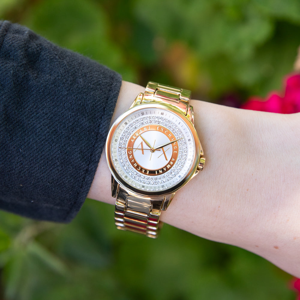 Glamorous Armani Exchange AX4321 Gold-Plated Stainless-Steel Watch