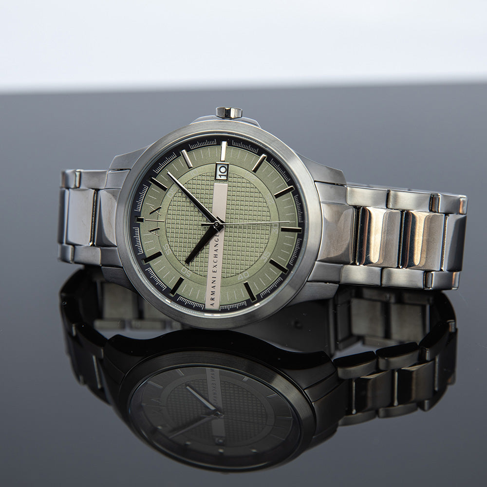 Stylish Armani Exchange Hampton AX2455 Watch with Gunmetal Case