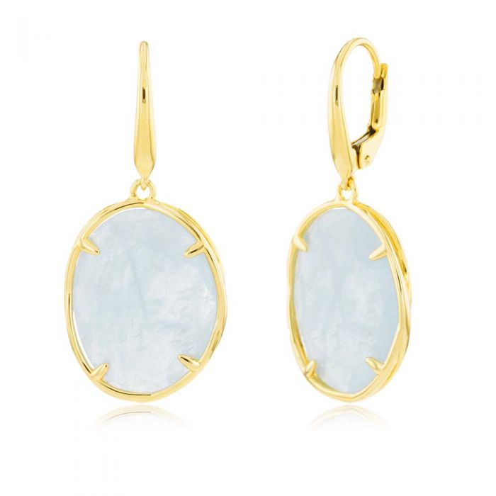 Exquisite 14ct Yellow Gold Handmade Aquamarine Drop Earrings