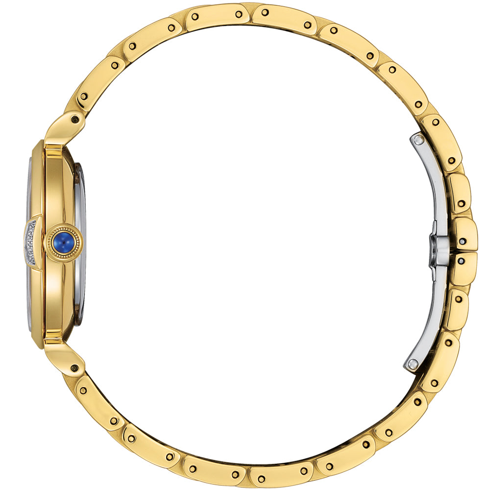 Citizen Womens Eco-Drive Gold-Tone Stainless Steel Watch EM1062-57D