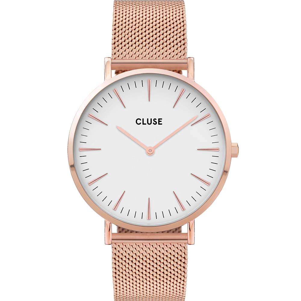 Cluse CW0101201001 Women's Boho Chic Rose Gold Mesh Bracelet Watch