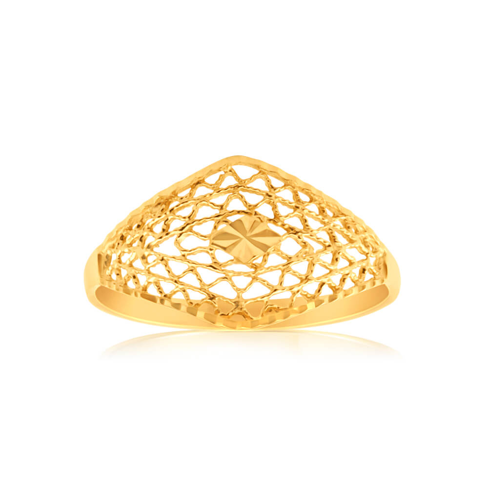Alluring 9ct Yellow Gold Ring for Women - A Stunning Jewelry Piece