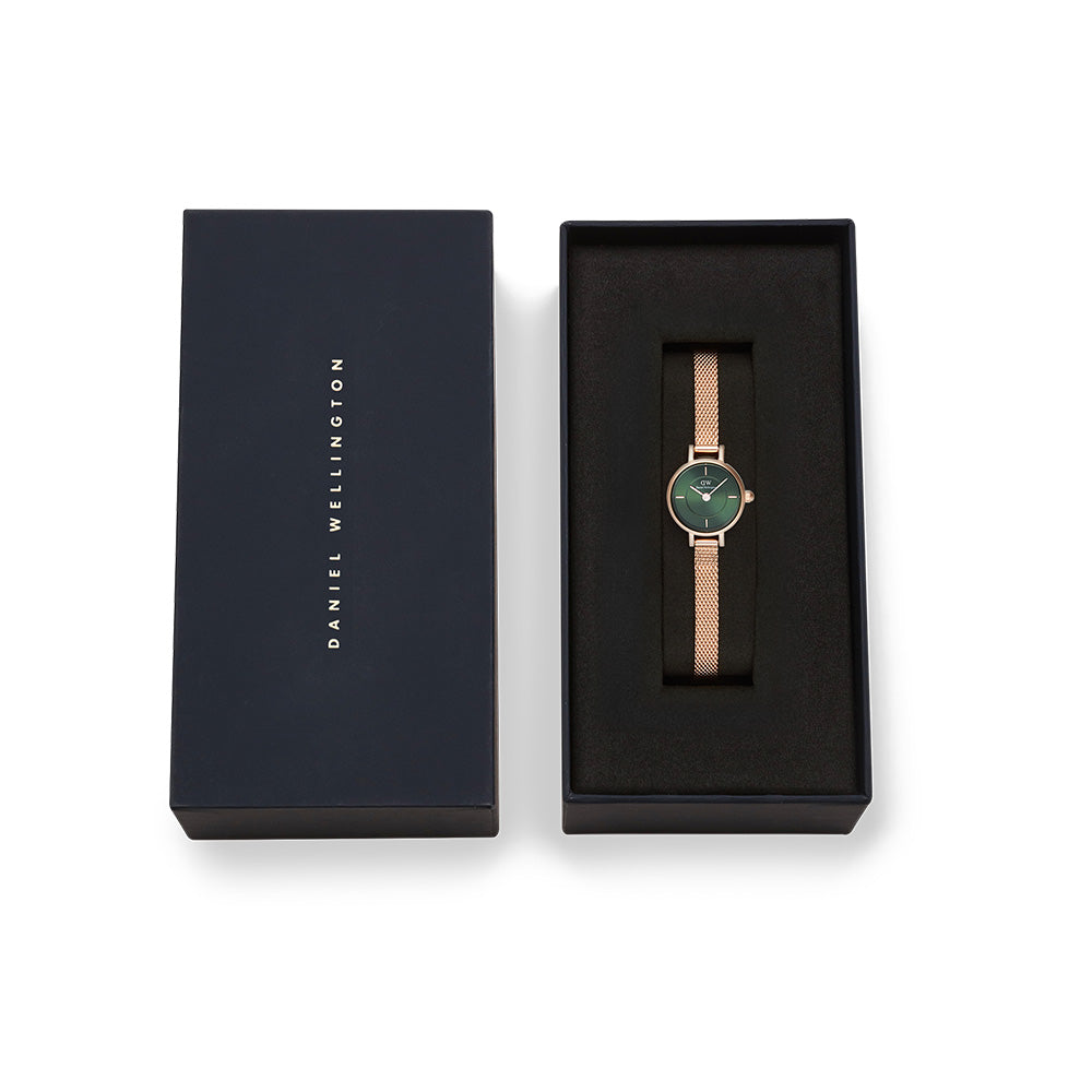 Daniel Wellington Petite Mini Emerald Melrose Women's Watch DW00100742 with Rose Gold Finish