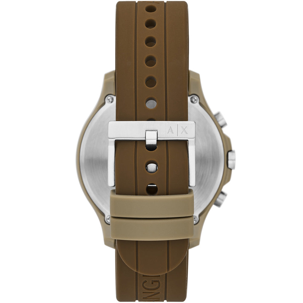 Armani Exchange AX2448 Hampton Quartz Chronograph Watch with Nylon Case and Silicone Strap