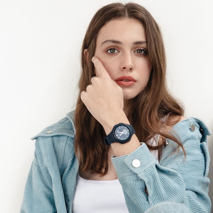 Baby-G BSAB100-2A Women's Blue Resin Fashionable Sports Watch for Daily Workouts