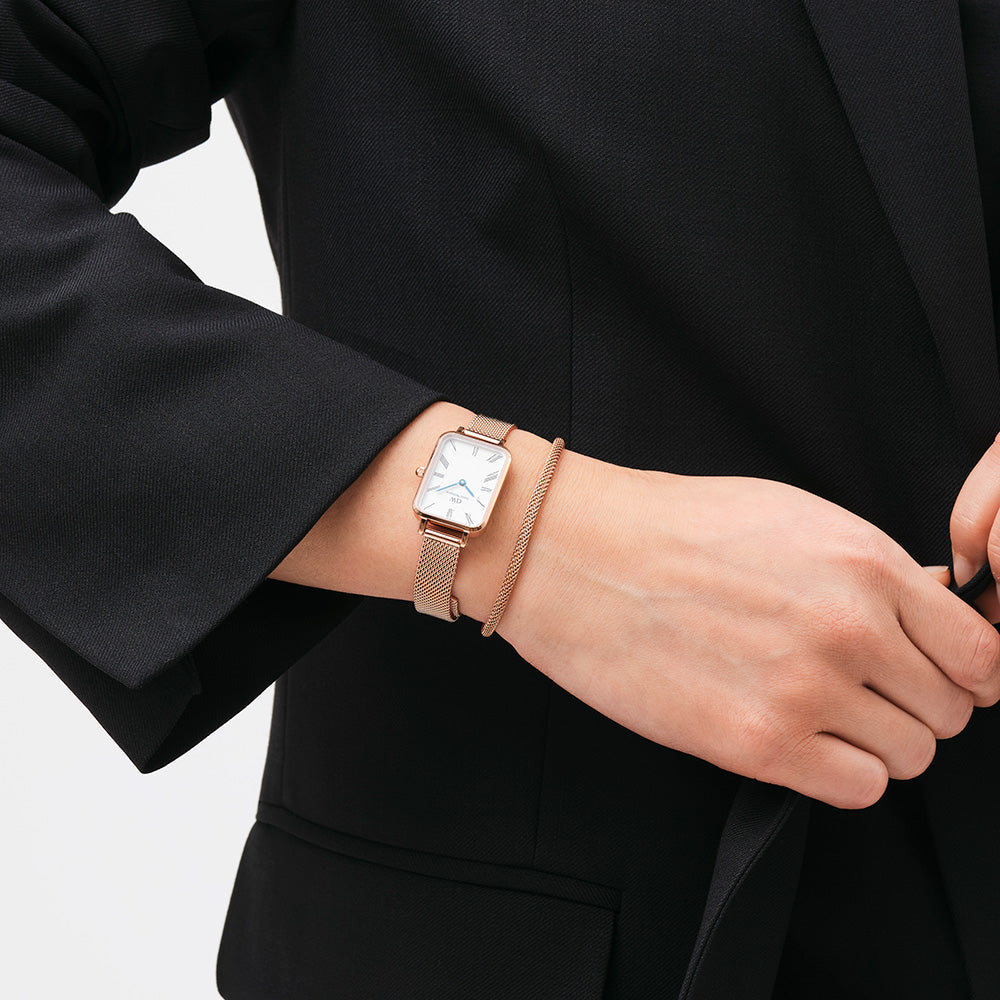 Daniel Wellington DW00100687 Quadro Melrose Rose Gold-Tone Watch