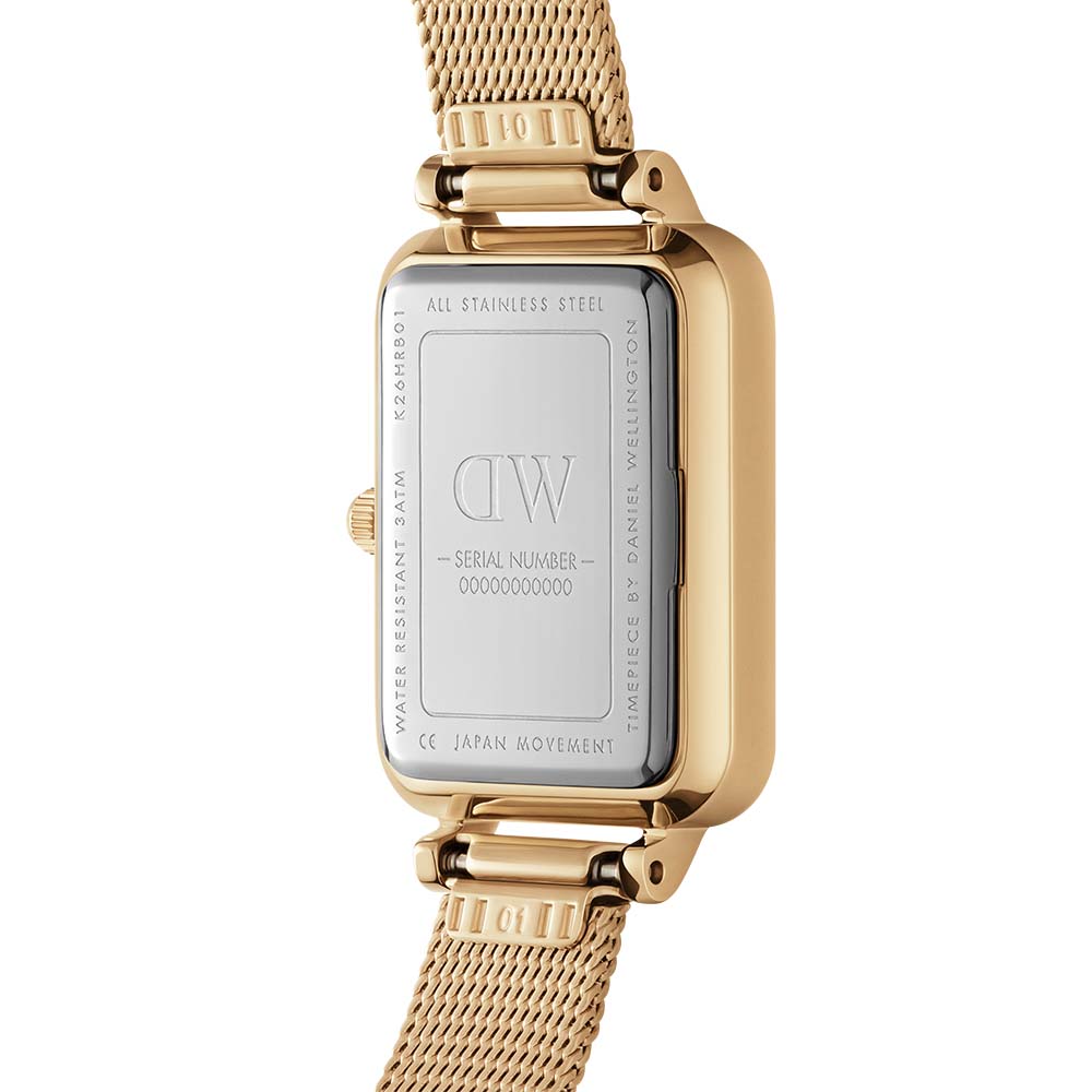 Daniel Wellington DW00100485 Gold Tone Mesh Quadro Unitone Classic Watch