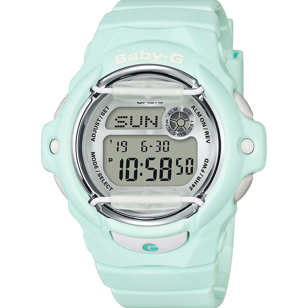 Baby-G BG169R-3D Pastel Green Digital Watch: Durable & Feature - Rich