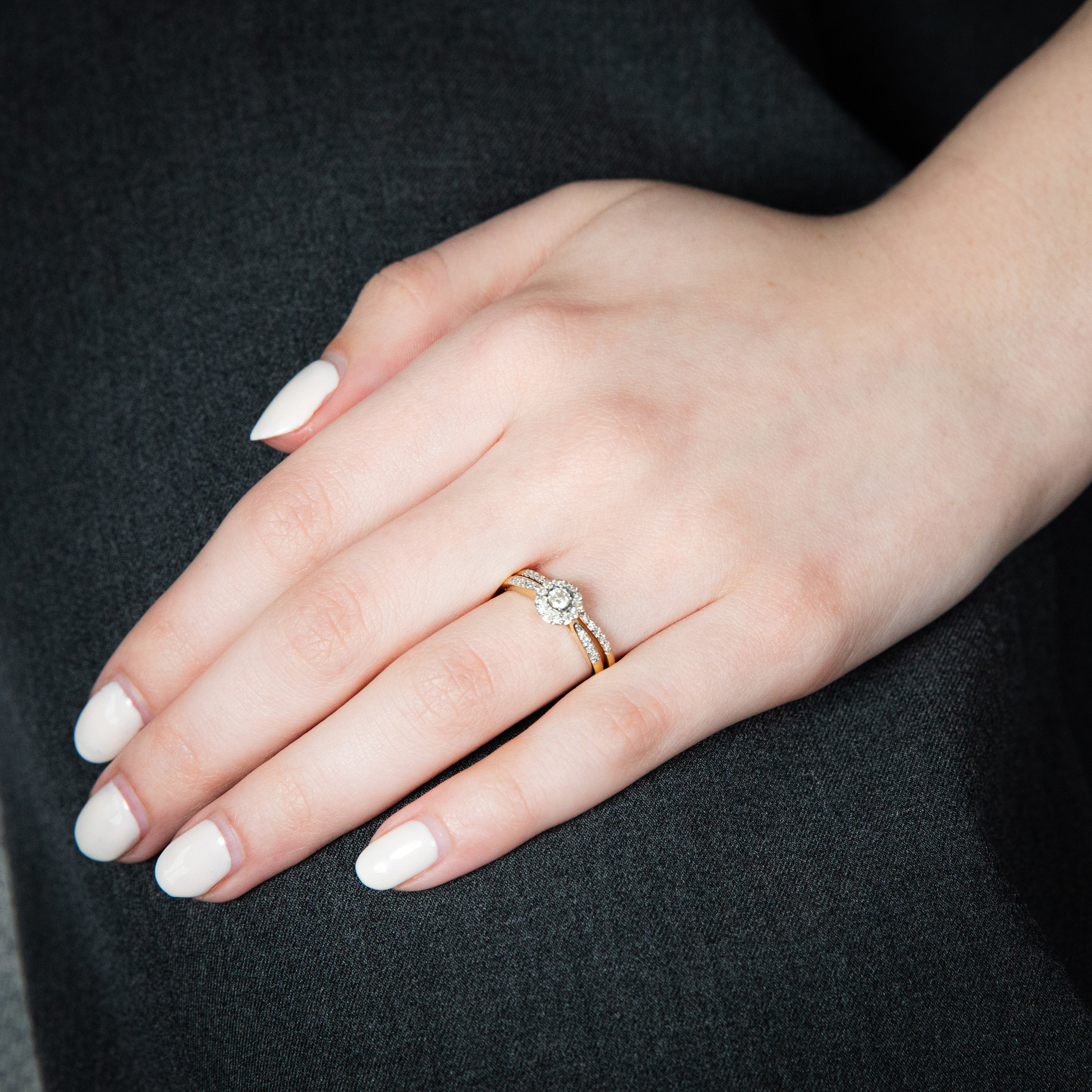 1/4 Carat Diamond in 9ct Yellow Gold with 36 Brilliantly Cut Diamonds