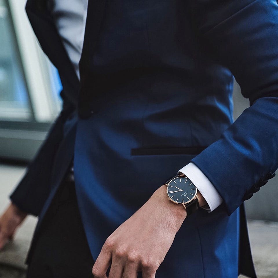 Daniel Wellington DW00100127 Classic Sheffield Black Leather Strap Watch