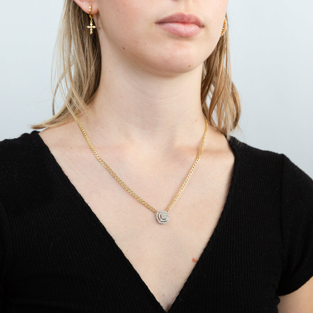14ct Yellow Gold 0.5 Carat Diamond Pendant on 45cm Chain - Timeless Elegance