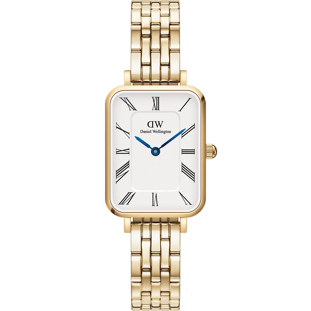 Daniel Wellington Luxury Gold Quadro Stainless Steel Watch DW00100688 with Roman Numerals