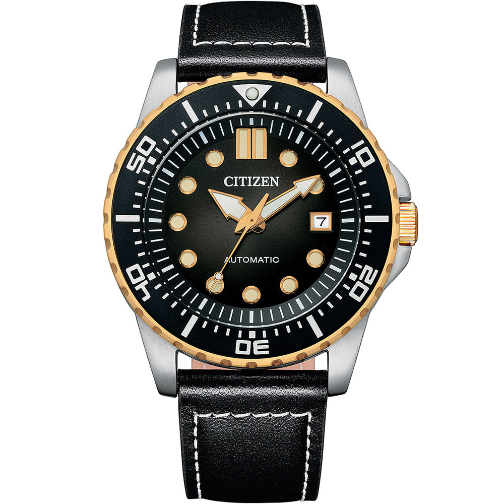 Citizen Automatic Mechanical Watch NJ0176 - 10E with Premium Black Leather Strap
