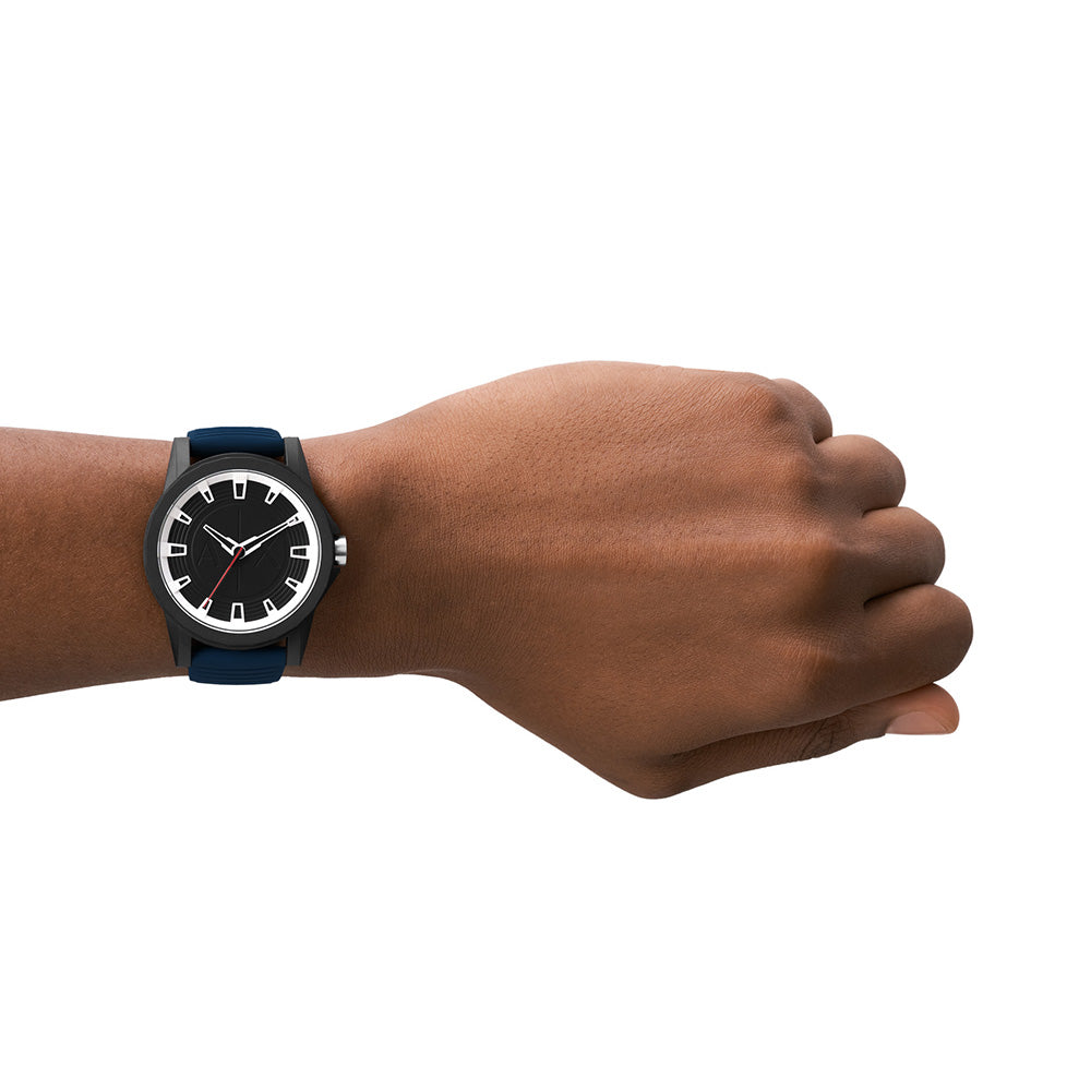 Stylish Armani Exchange AX2521 Outerbanks Men's Blue Silicone Watch