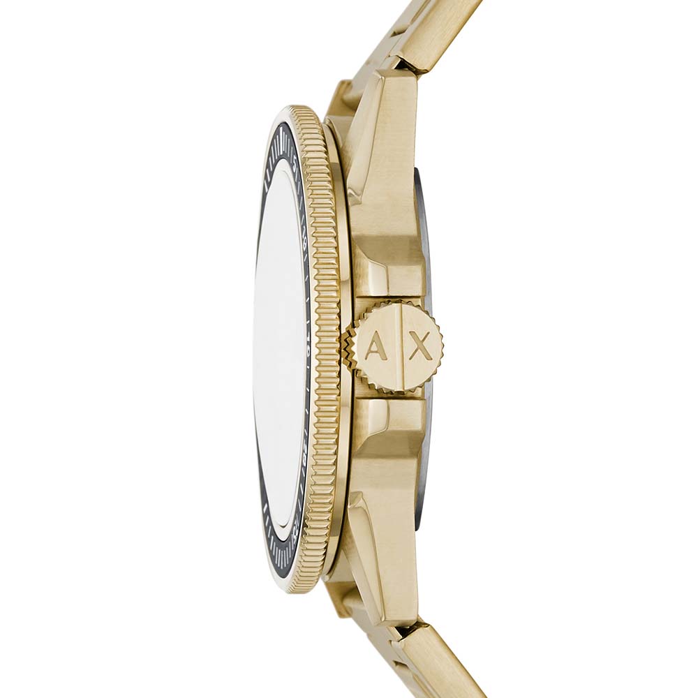 Armani Exchange Men's Luxury Leonardo AX1854 Gold-Plated Stainless Steel Watch