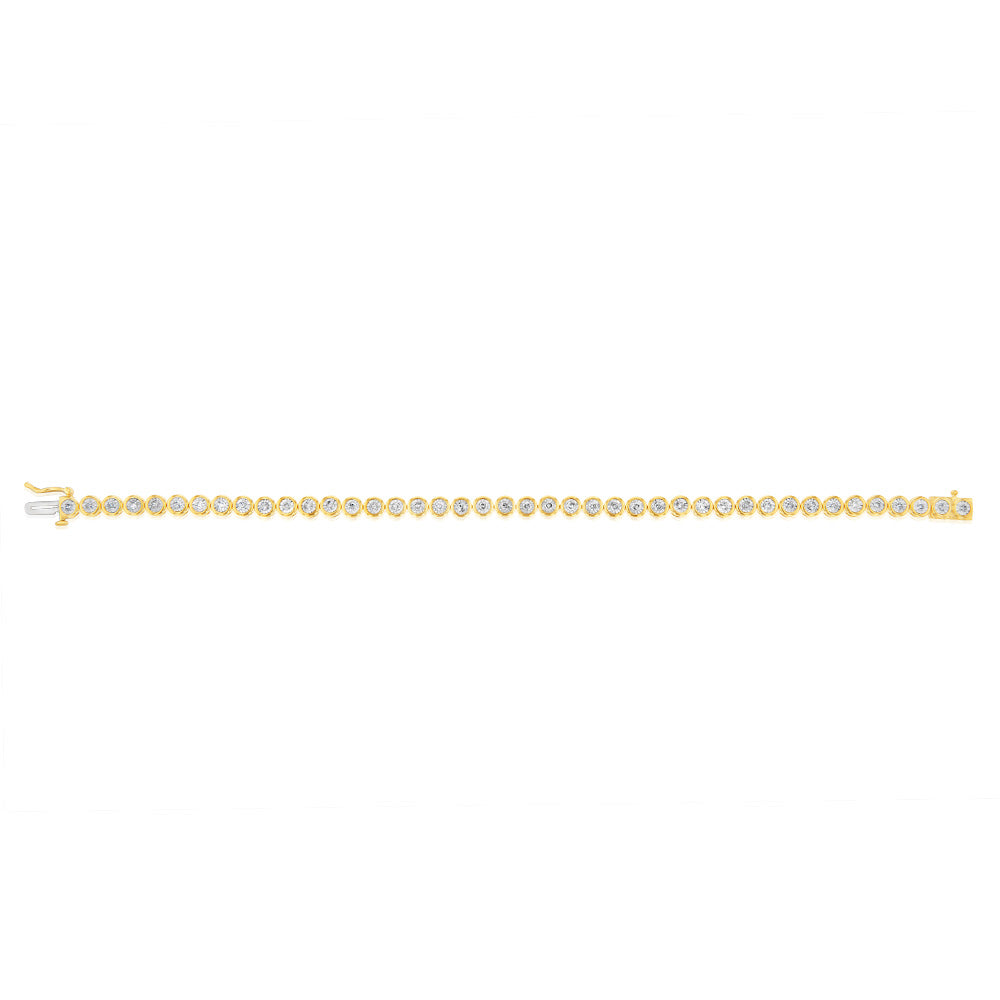 Gorgeous 1.00 Carat Diamond Bracelet Crafted in 10ct Yellow Gold, a Luxury Jewelry Piece