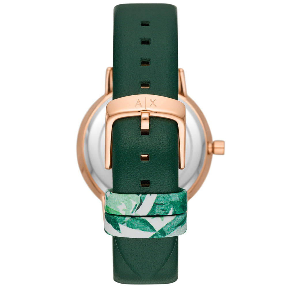 Stylish Armani Exchange AX5577 Lola Women's Green Leather Wristwatch