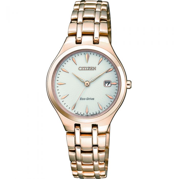 Stylish Citizen Eco - Drive EW2483 - 85B Champagne - Gold Tone Women's Watch