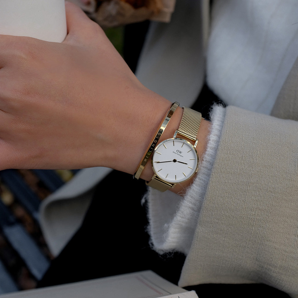 Daniel Wellington Petite Evergold DW00100350 - 32mm Gold Mesh Strap Watch