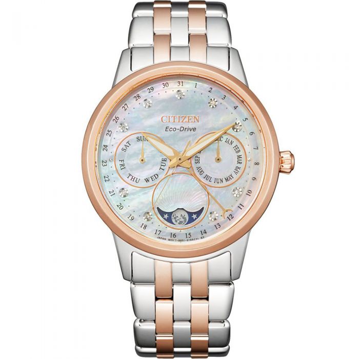 Citizen Ladies' Eco-Drive FD0006-56D Moon Phase Elegant Watch with Contemporary Design