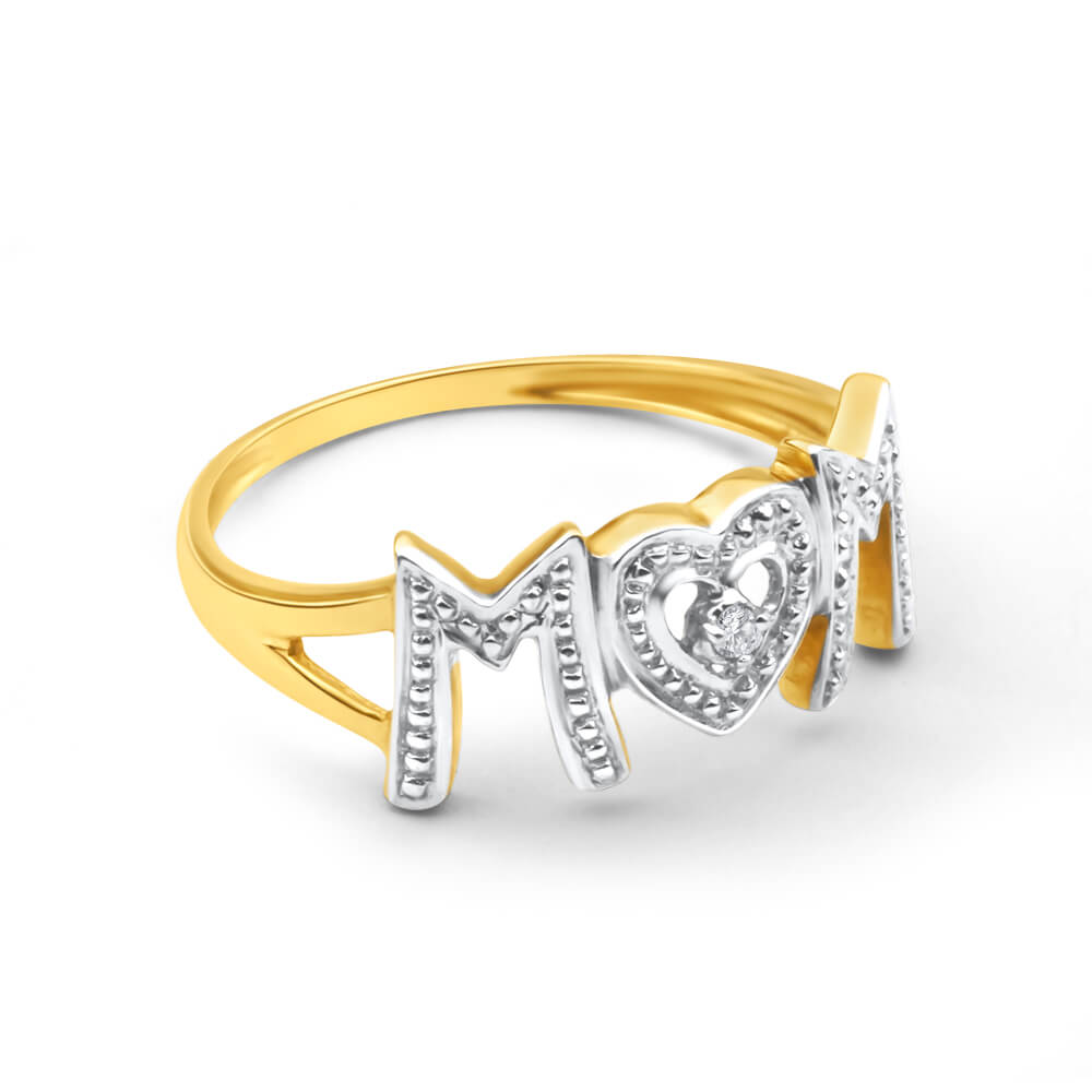 Exquisite 9ct Yellow Gold Diamond Ring Ideal as a Gift